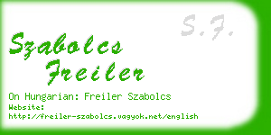 szabolcs freiler business card